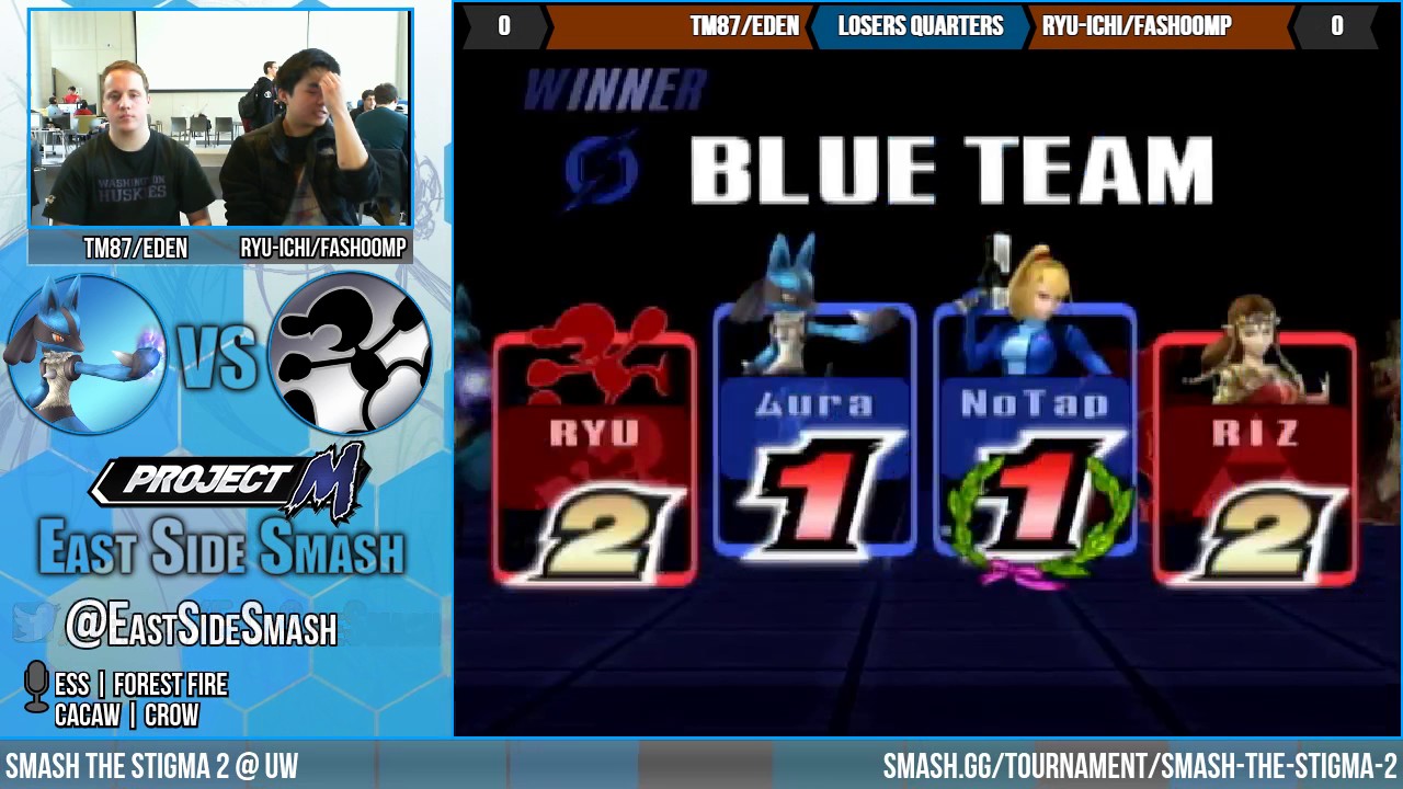 Smash The Stigma 2: UW | Eden/ESS UW | TM87 (B) Vs Ryu-Ichi/Rizner (R) - LR4 - PM Doubles