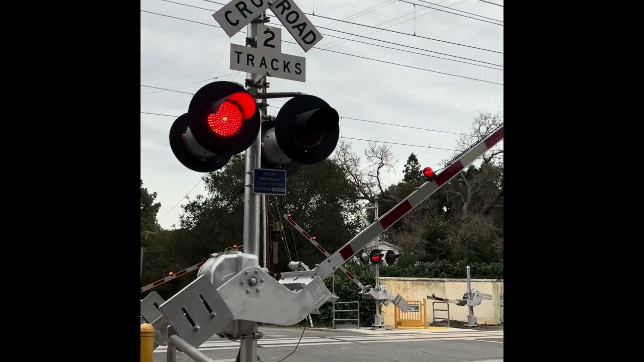 Train barriers Menlo Park and atherton CA compilation 