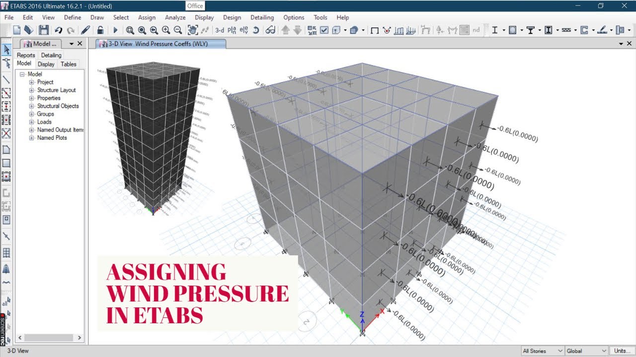 HOW TO ASSIGN WIND PRESSURE ON BUILDING IN ETABS