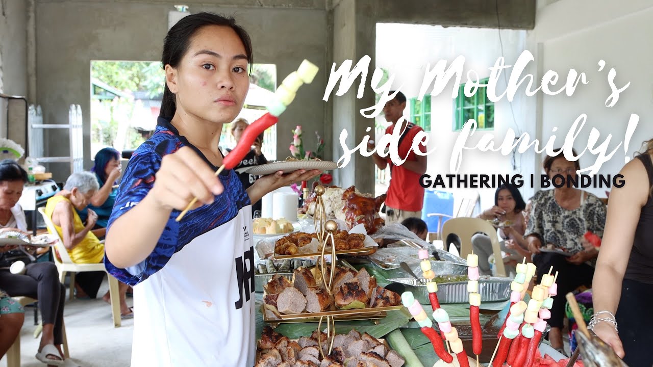How filipino family bonding together in a rural area 