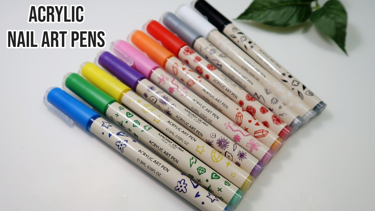 Madam Glam Acrylic Nail Art Pen Review and Demo