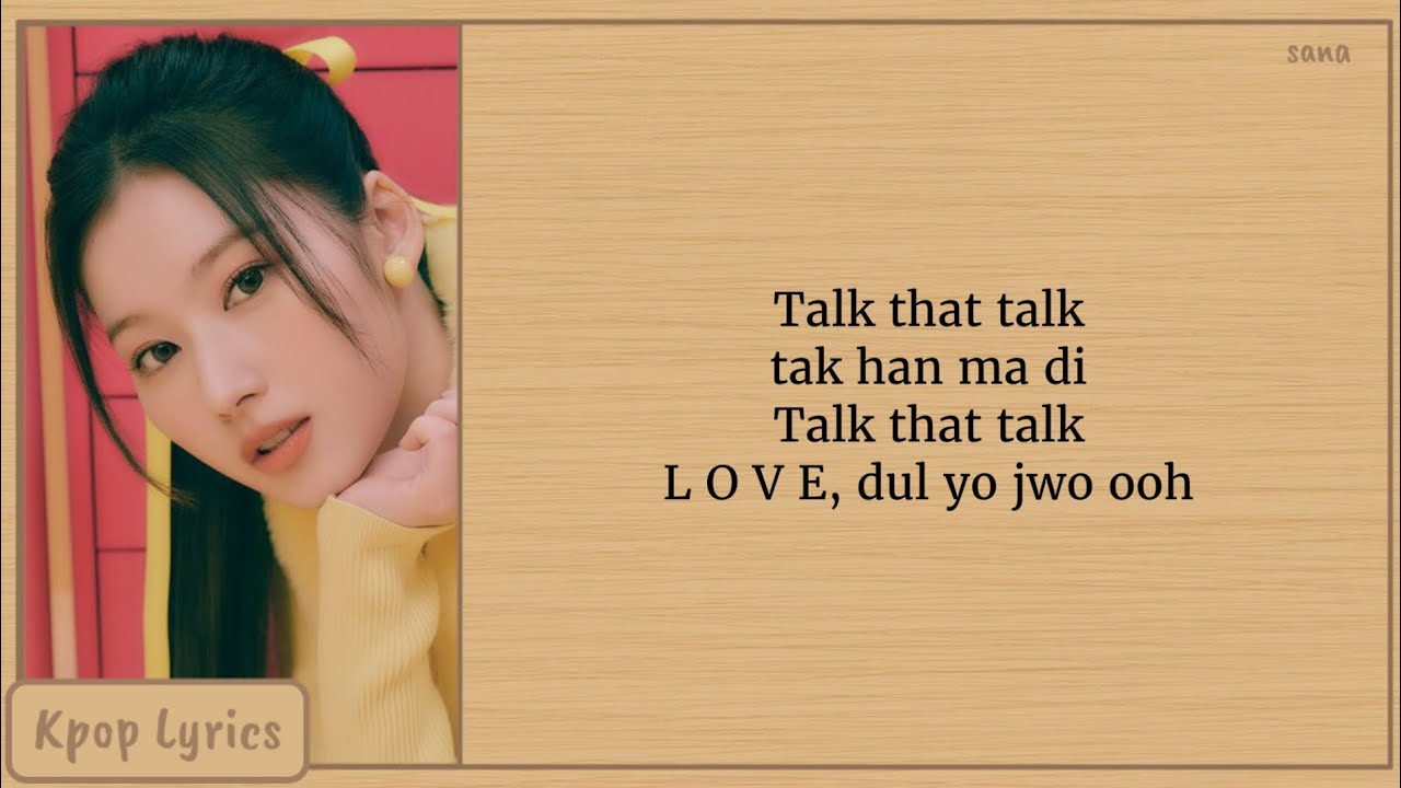 TWICE Talk That Talk Easy Lyrics