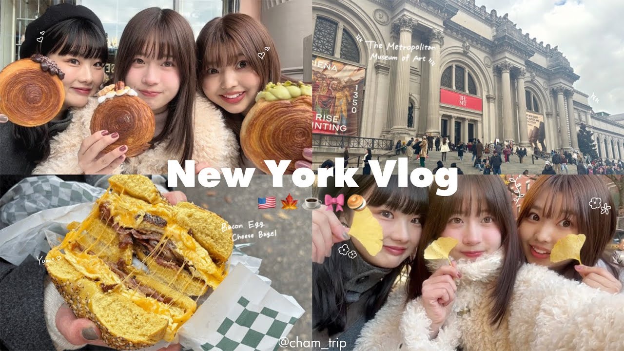 憧れのNYでおしゃれカフェ巡りするも地下鉄で大事件発生!?⚠️ 世界三大美術館も巡るアメリカ大満喫旅🇺🇸💖