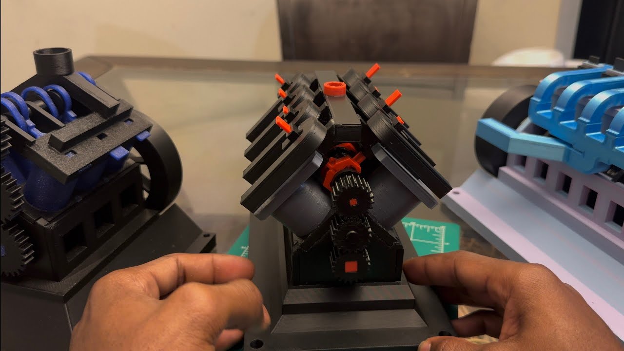 3D Printed V8 Engine