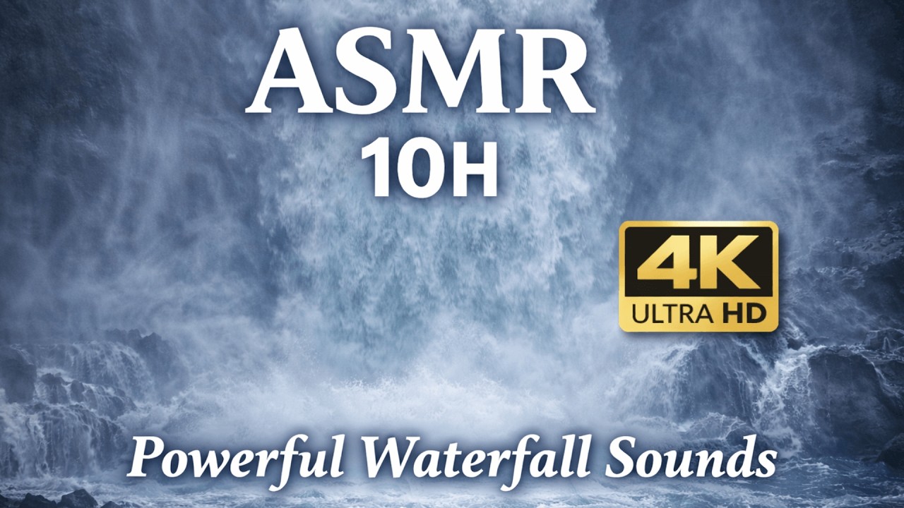 Waterfall ASMR 10H 4K – Deep Sleep, Relaxation & Anxiety Relief