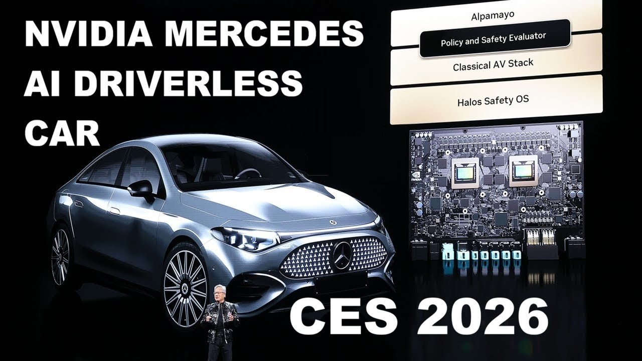CES 2026: NVIDIA демонстрирует беспилотные автомобили | ChatGPT Физический ИИ обеспечивает работу...