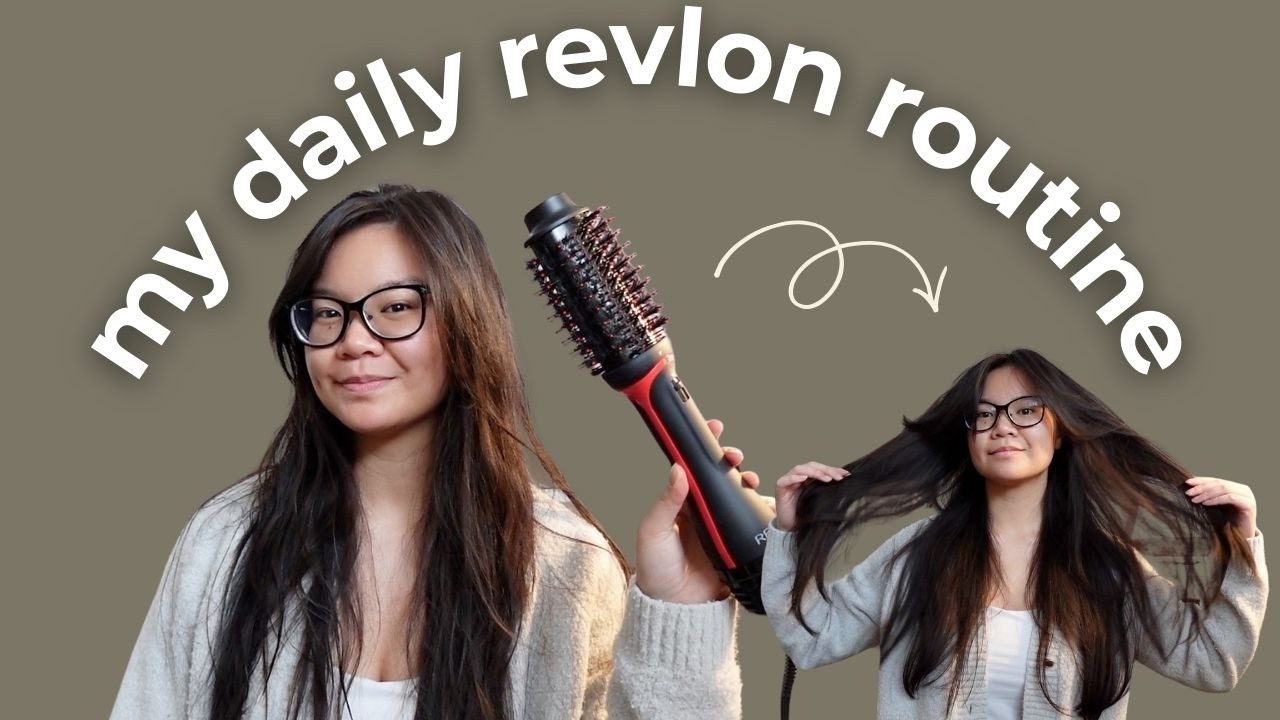 how to use the revlon one-step blow dryer | daily straight hair routine