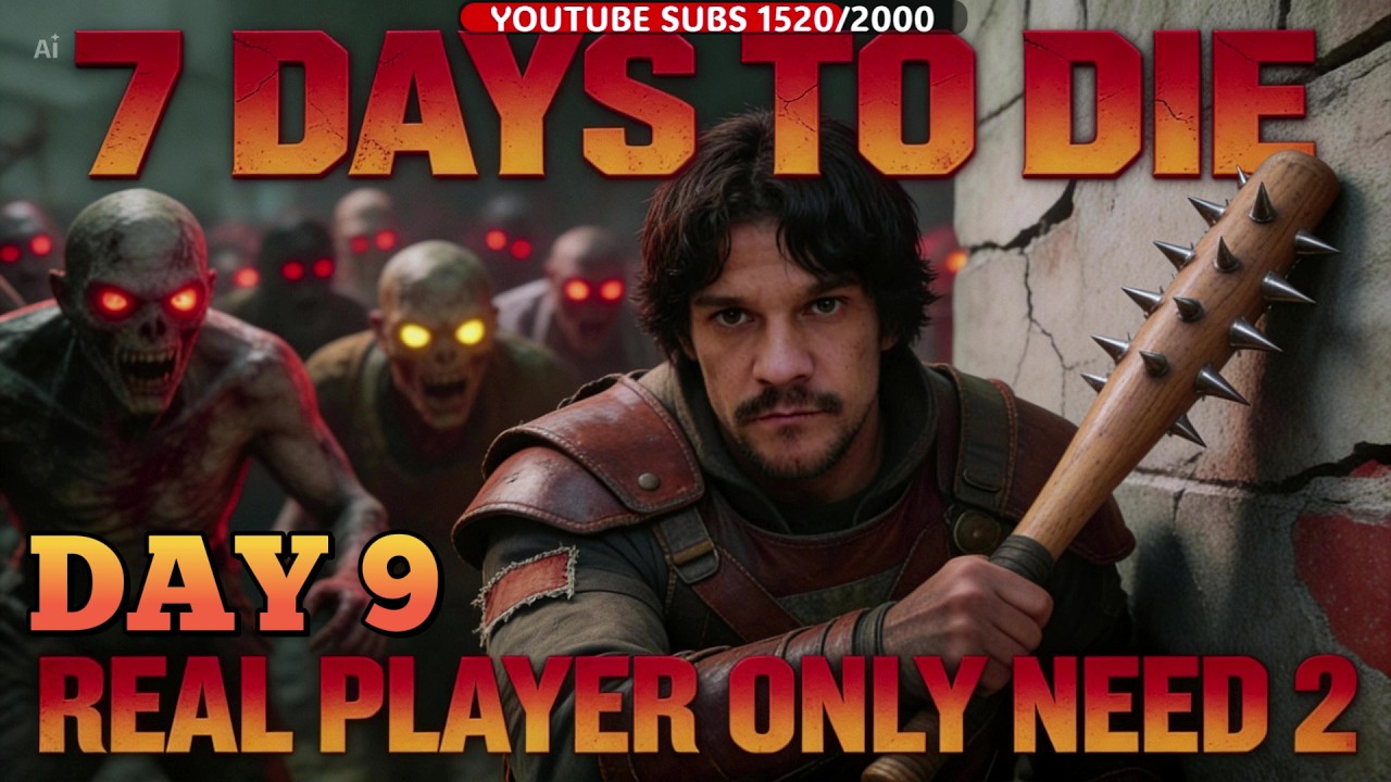 🔴LIVE  -  100 DAYS TO BUILD ZOMBIE PROOF BASE IN 7 DAYS TO DIE | DAY 9