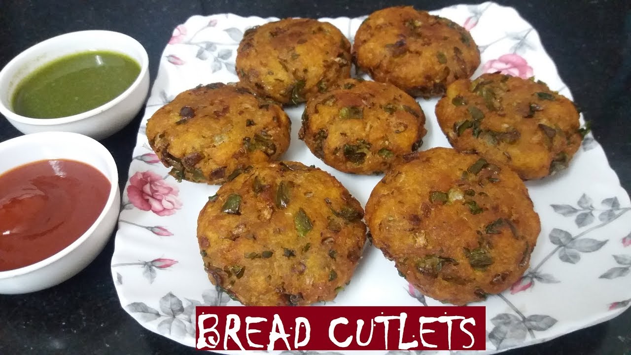 Bread Cutlet Recipe - Starter Recipe - How To Make Crunchy Bread Cutlets - ब्रेड कटलेट
