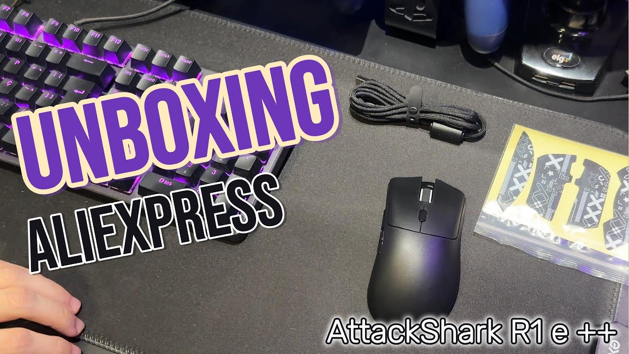 Unboxing AliExpress (Attack Shark R1)   ***ANJUN EXPRESS péssimo serviço!***