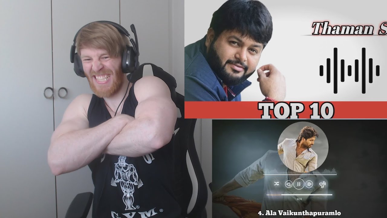 10 лучших SS Thaman Bgm • Реакция иностранца - Крак, Вакил Сааб, Сарраиноду, Аагаду