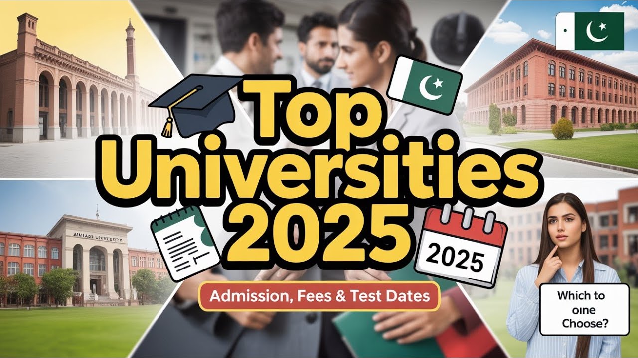Top Universities in Pakistan 2025 | Admission Guide, Rankings, Fees & Entry Test Dates