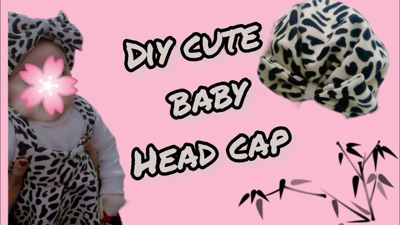 Diy baby bow head cap | diy baby hat | how to make cute baby bow head turban 🎀