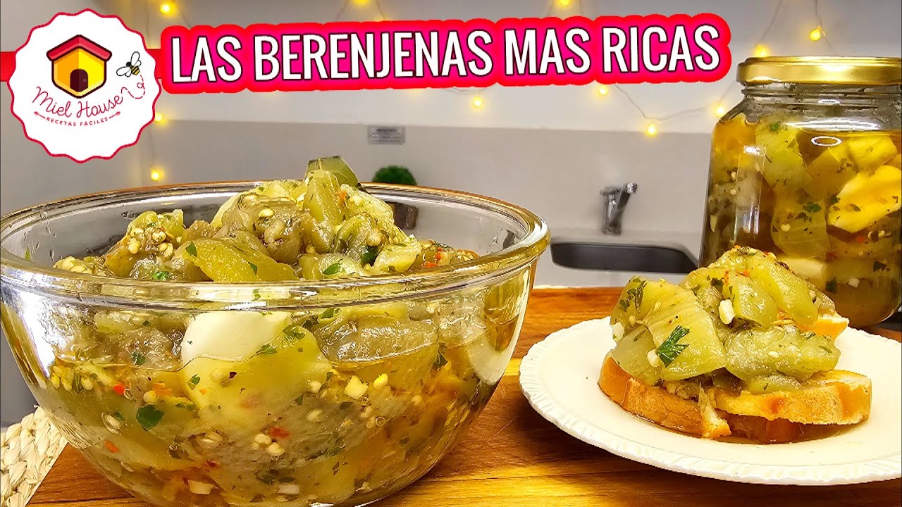 EN POCOS MINUTOS berenjenas en escabeche RIQUISIMAS