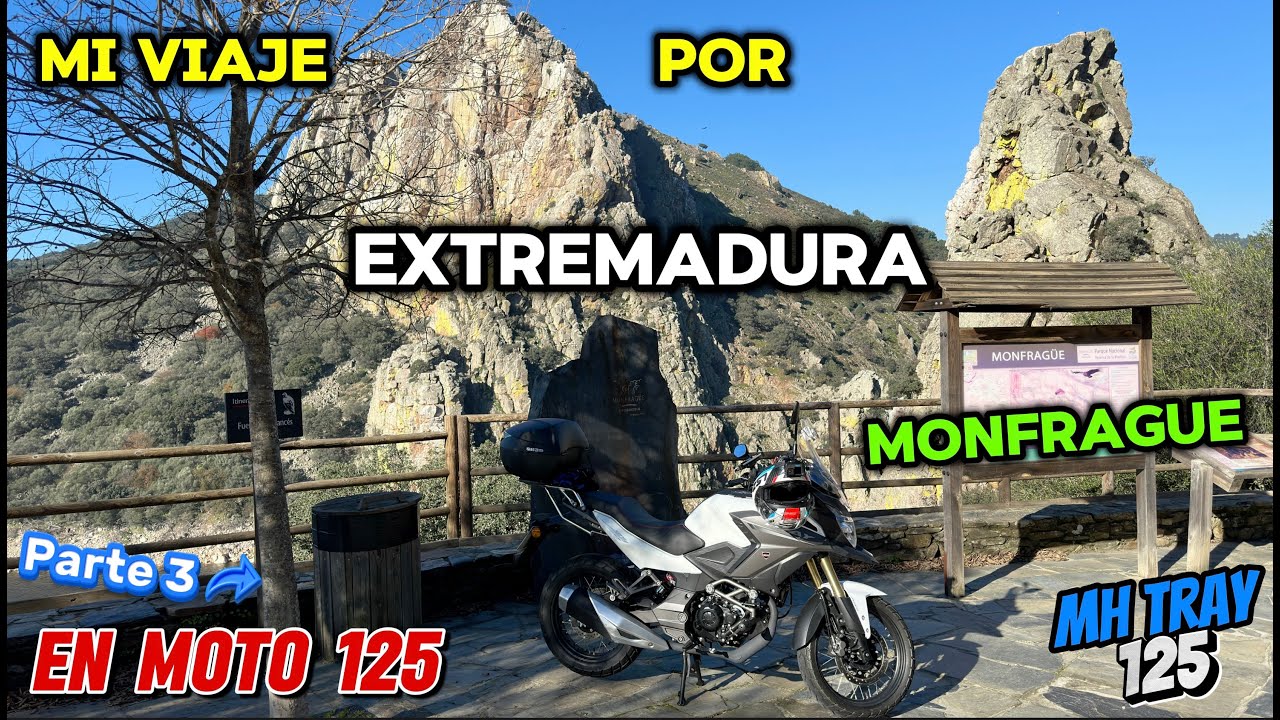 Viaje en MOTO 125 - Ruta por MONFRAG&Uuml;E #moto #motovlog #trail #viajes