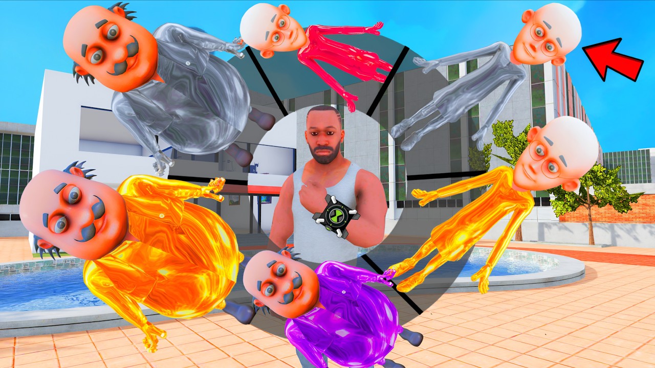 Franklin Playing As ALL GOLDEN MOTU PATLU In INDIAN BIKE DRIVING 3D #45