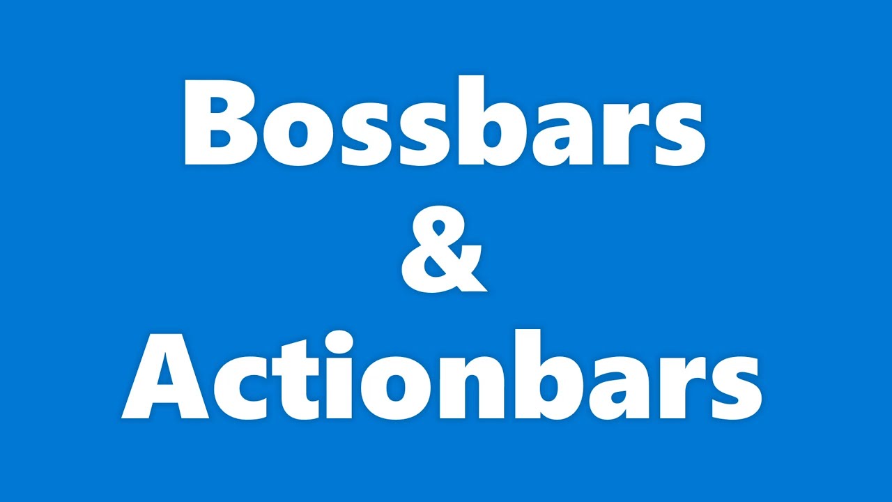 Bossbars & Actionbars! | Visual Bukkit tutorial Ep.2