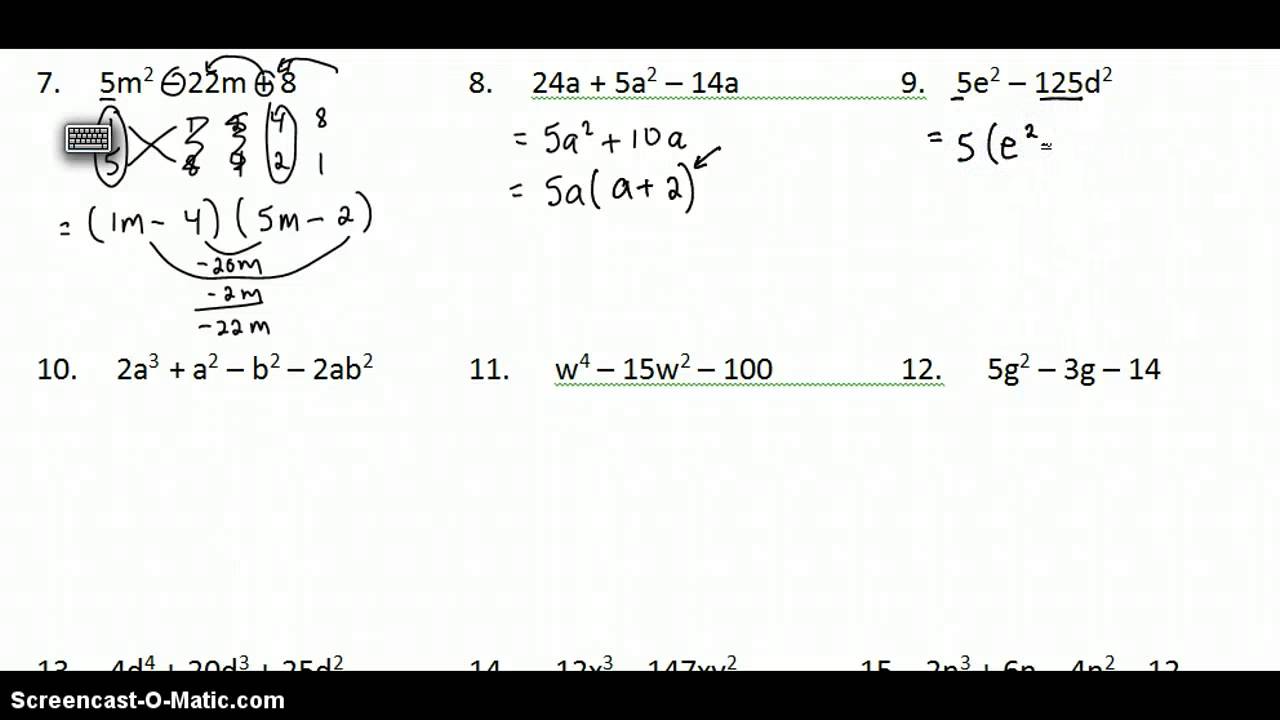 All types of factoring