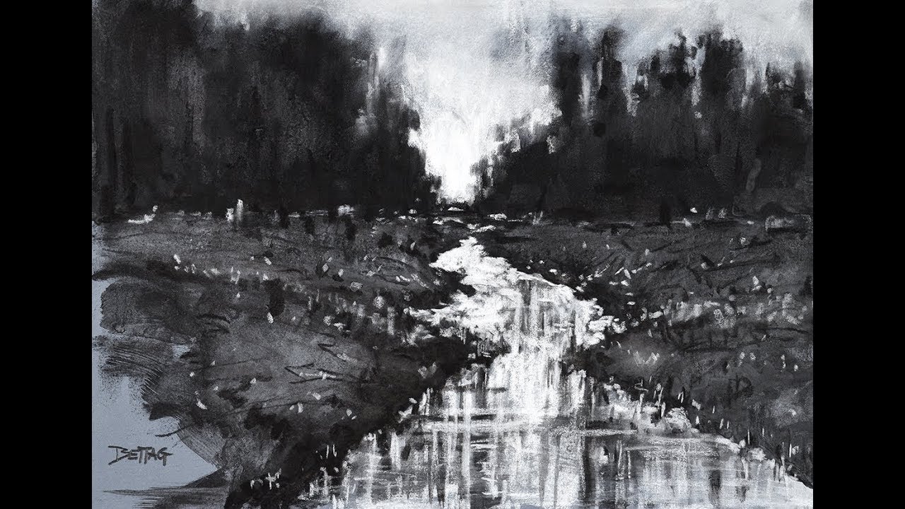 Nitram Liquid Charcoal - Monochrome Landsscape
