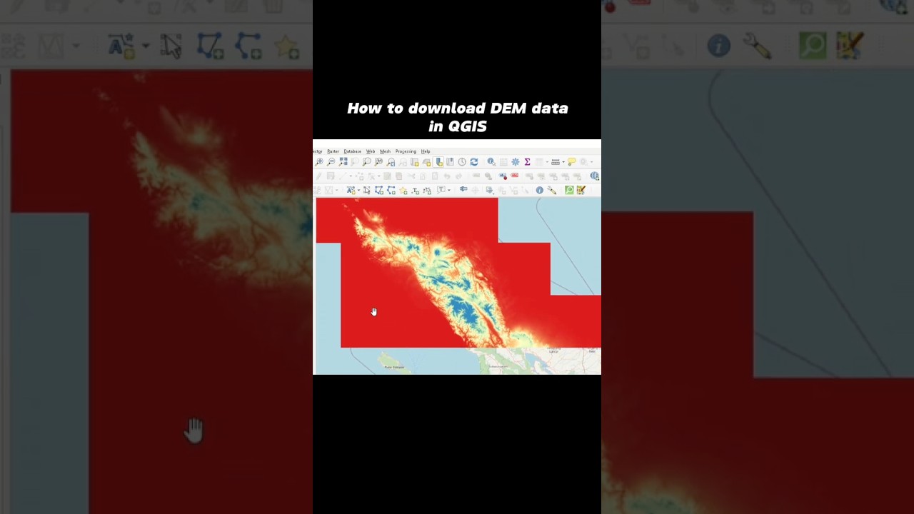 How to download DEM data in QGIS #dem #qgis #gis #remotesensing