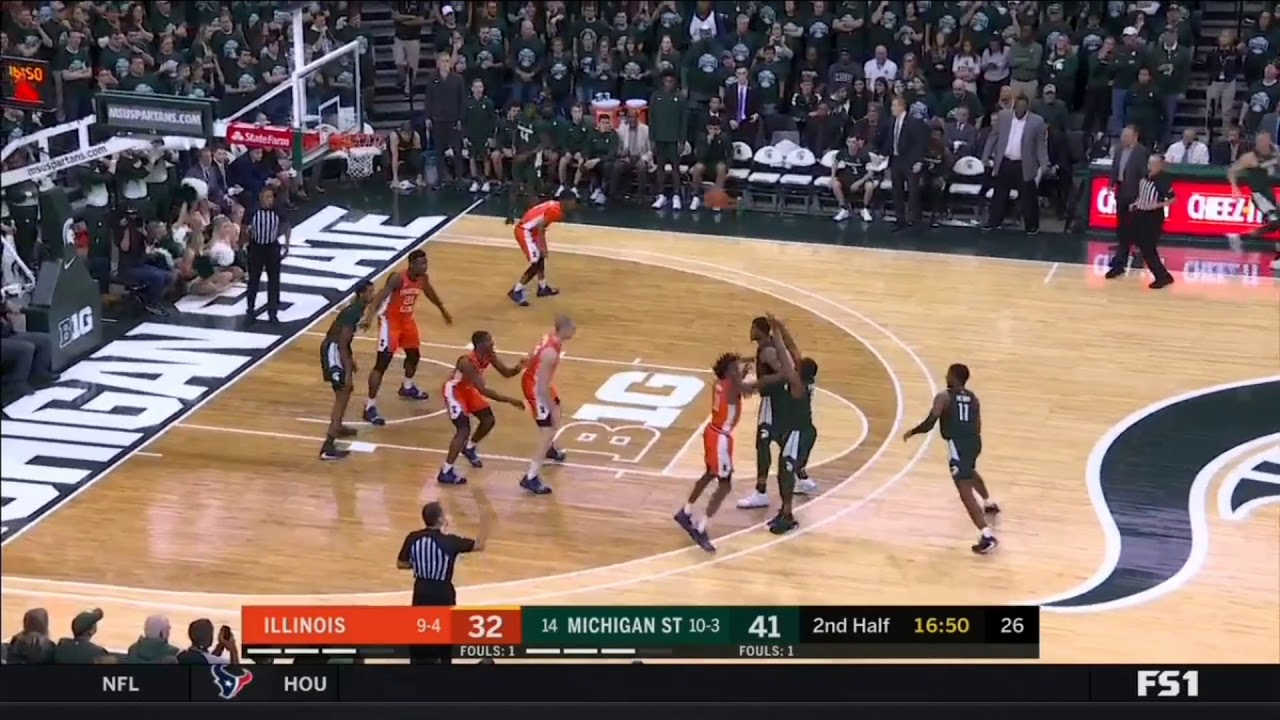 Cassius Winston #5 O and D vs  Illinois (21 Pts 6 Asts)