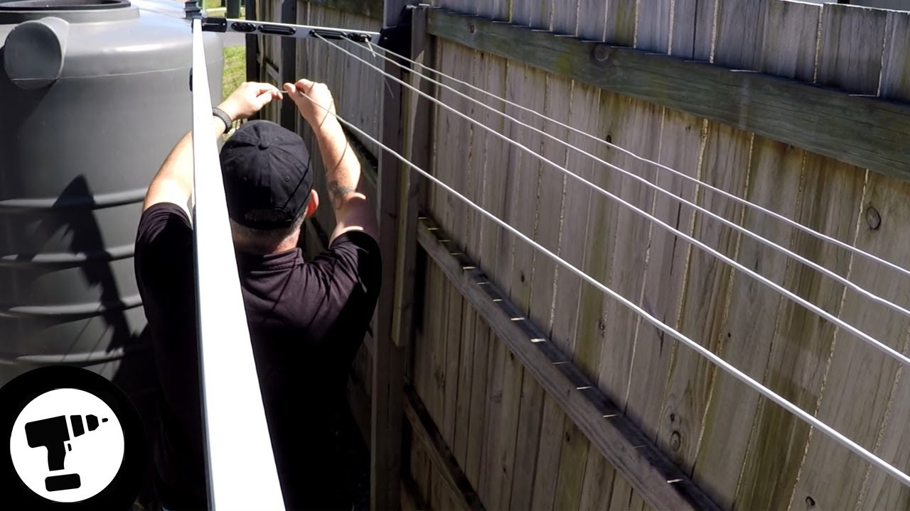 Daytek Slim Fold Down MK2  clothesline installation