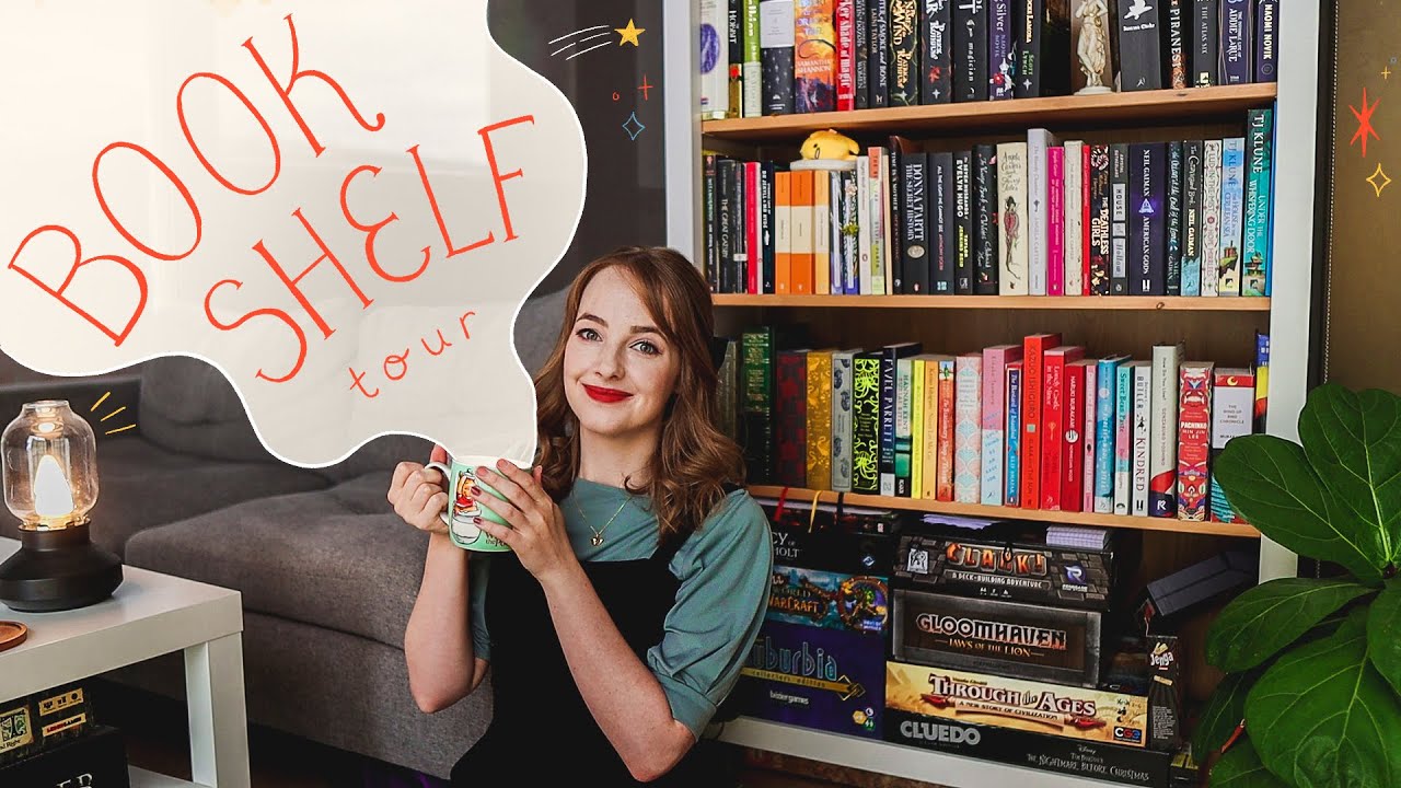 my book collection! 📖 bookshelf (& board game) tour ~