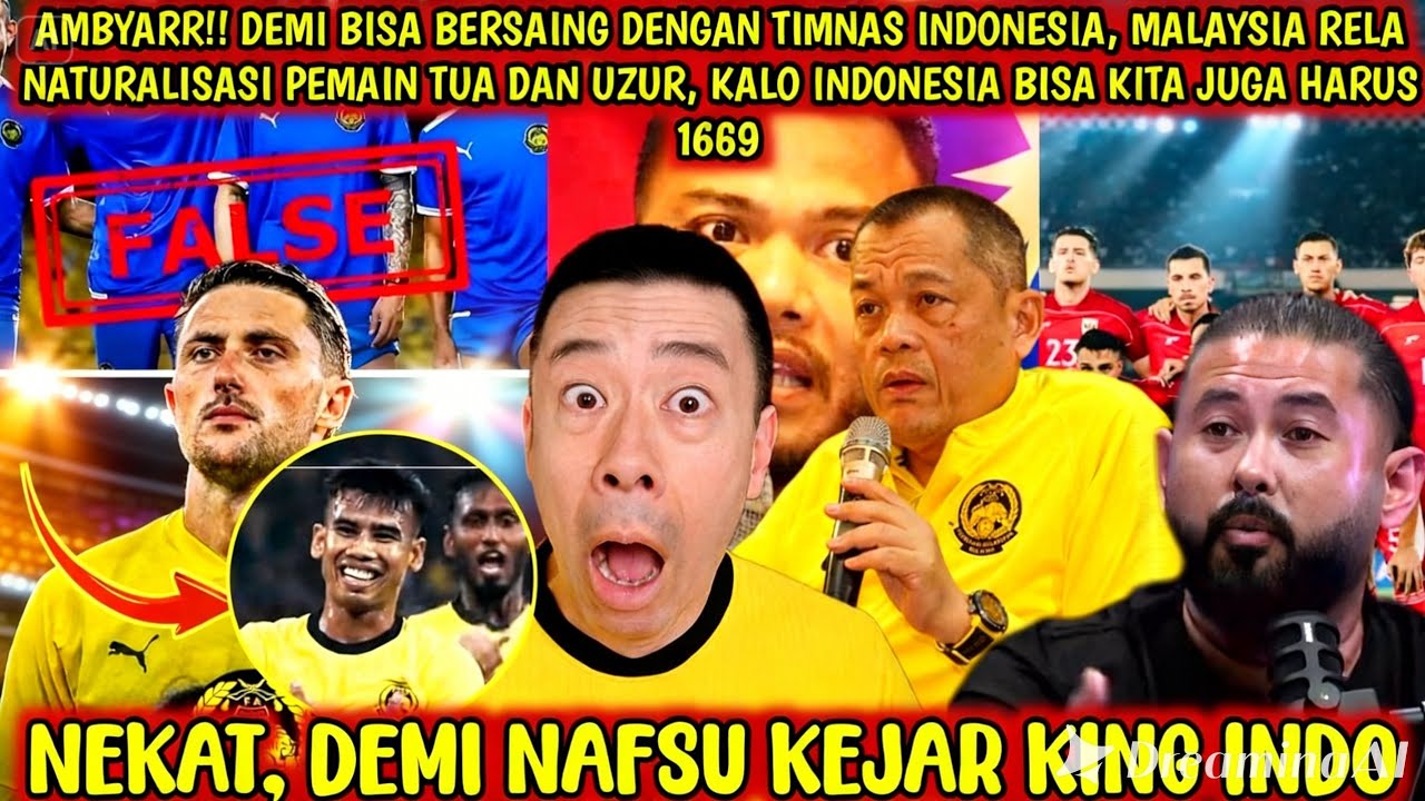 AMBYARR‼️Timnas Malaysia nekat naturalisasi pemain tua demi bersaing dengan king indo di piala Asia😱
