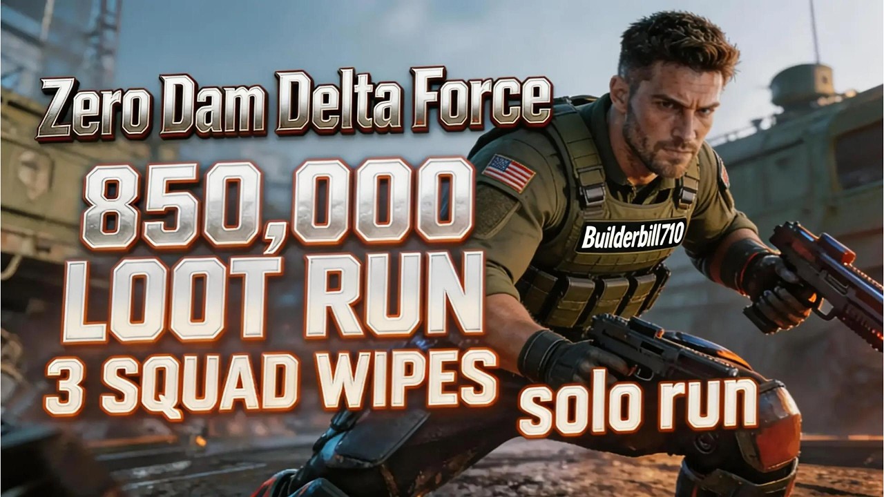 Delta Force zero dam 850k solo loot run!! 3 Squad wipes!!