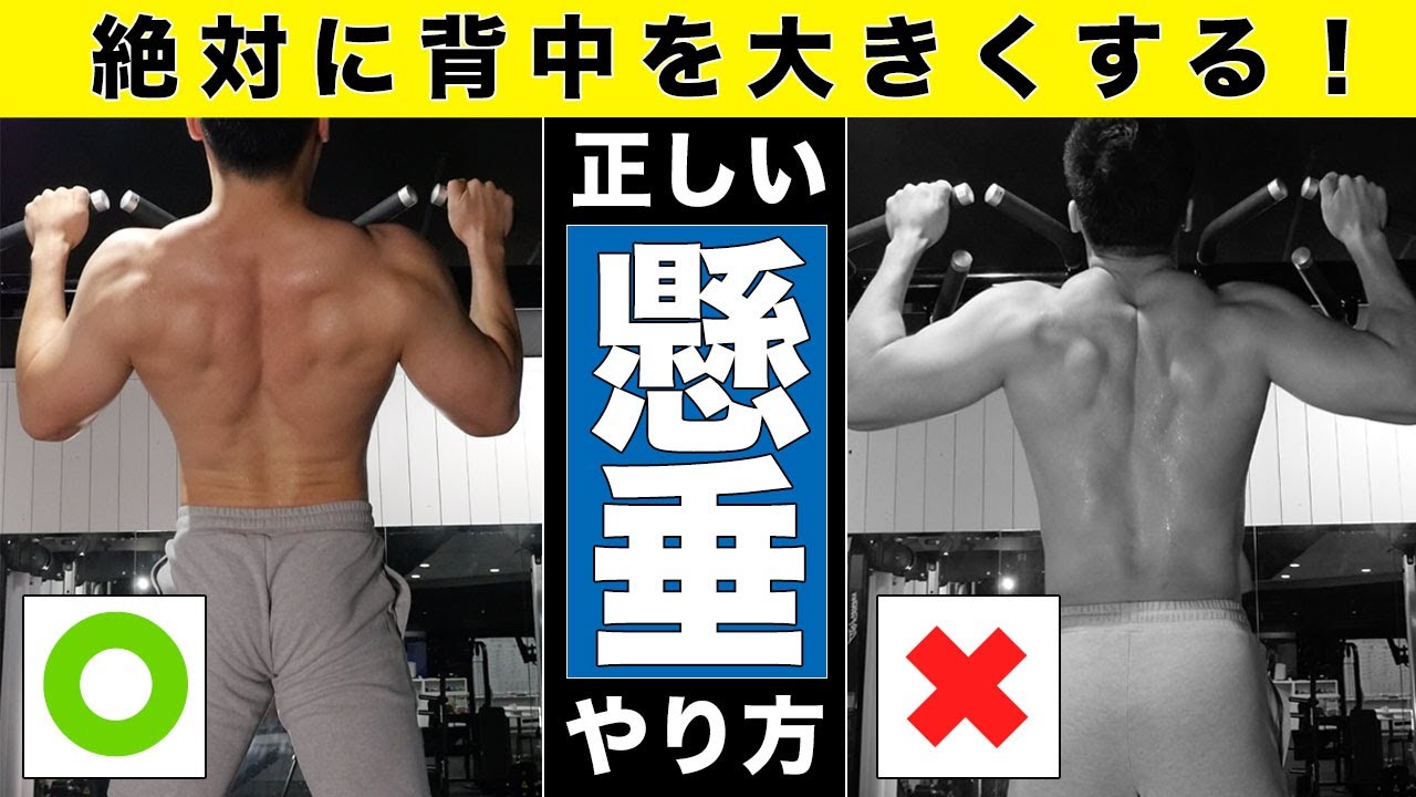 【筋トレ】背中を鍛える正しい懸垂のやり方【広背筋】