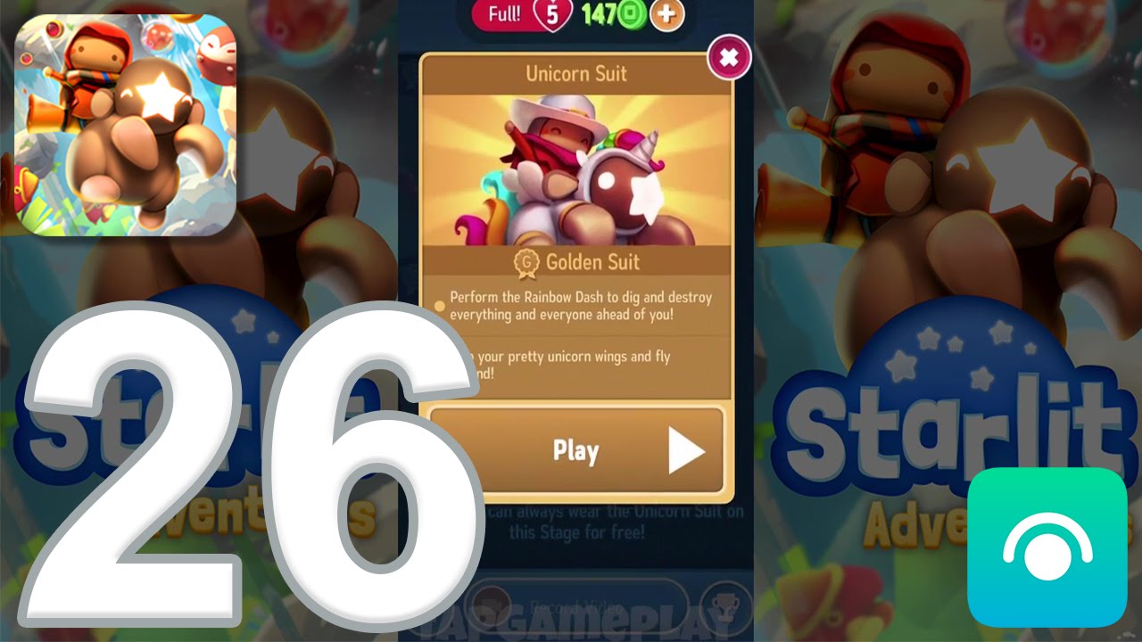 Starlit Adventures - Gameplay Walkthrough Part 26 - Unicorn Suit Challenge 1 (iOS, Android)