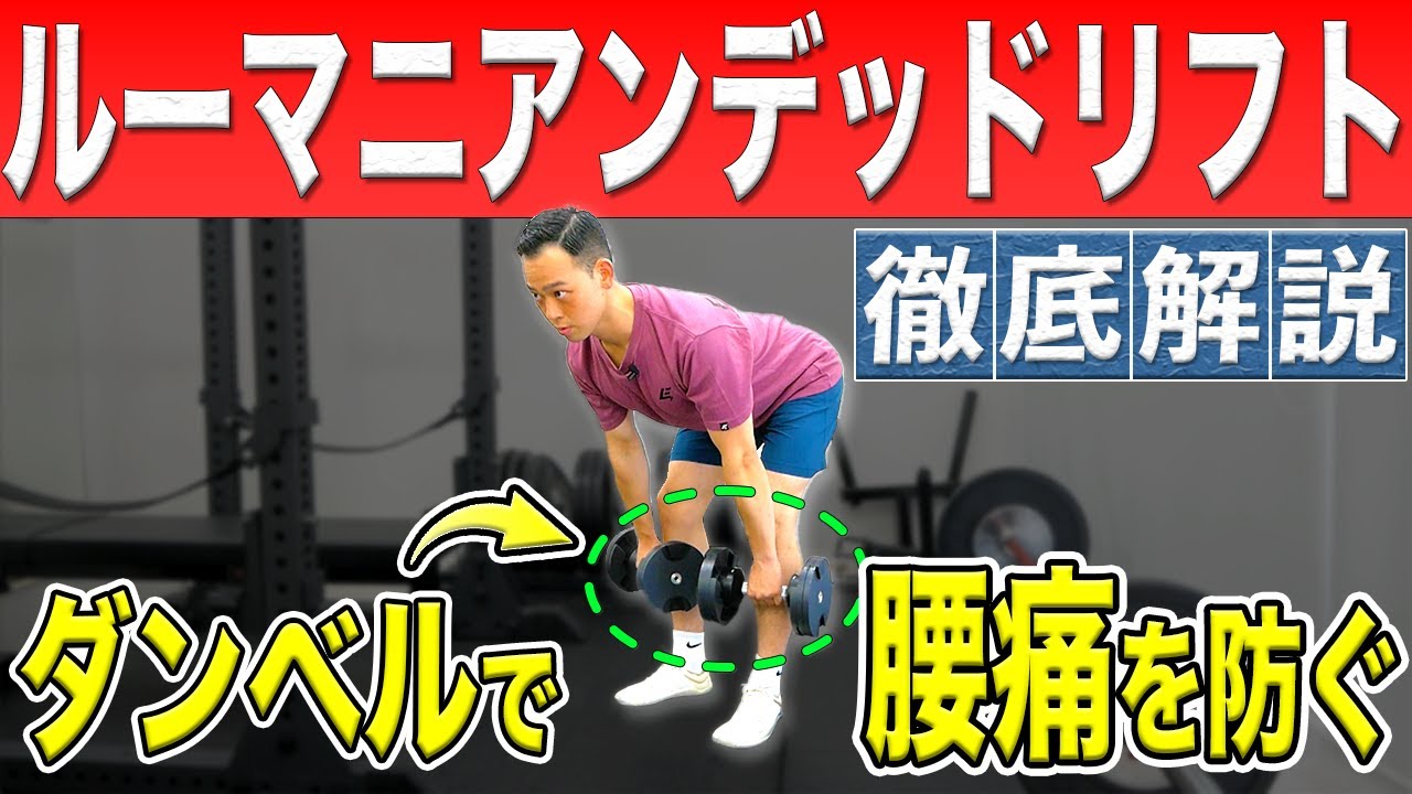 【ルーマニアンデッドリフト】下半身後面を鍛える正しいやり方【ダンベル】