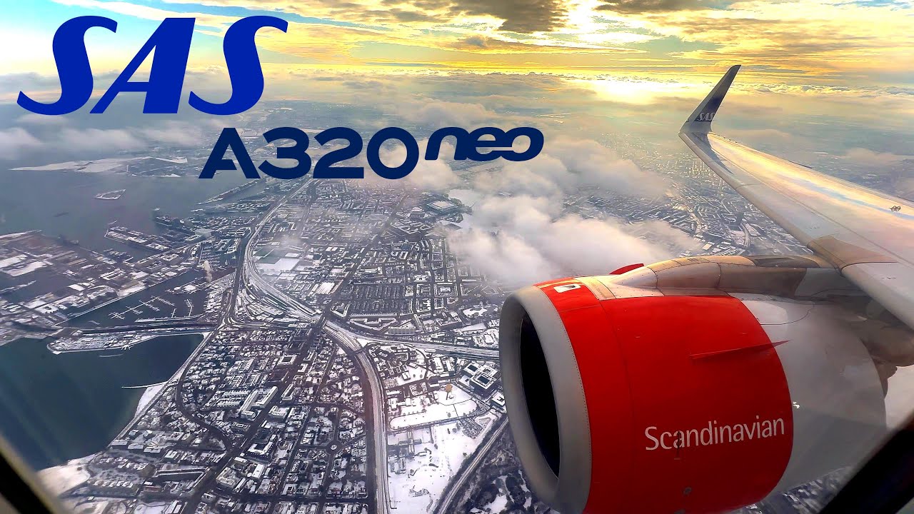 🇫🇷 Paris - Copenhagen 🇩🇰 (CPH) SAS Airbus A320neo [FULL FLIGHT REPORT] Snowy landing