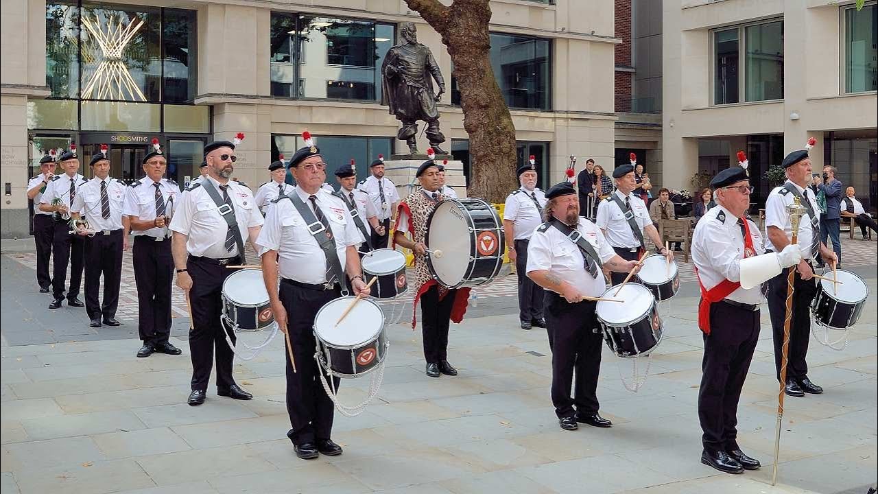 The 17th Pals' Battalion Band at Highams Park for St George’s Day 2025 and at London's Guildhall