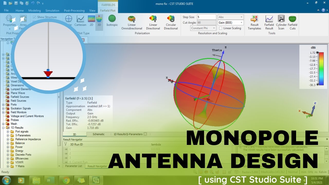 Monopole Antenna Design | CST Studio Suite