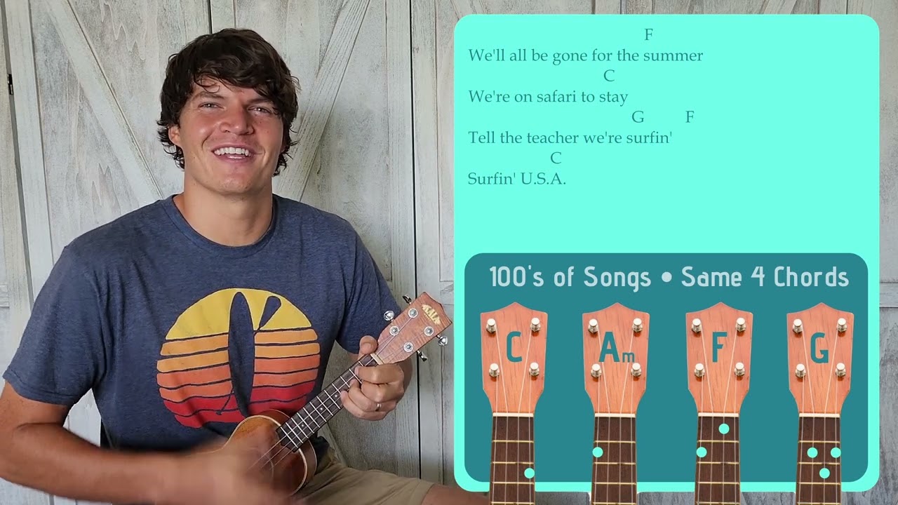Surfin' U.S.A. - The Beach Boys | Easy Ukulele Tutorial & Cover (183)