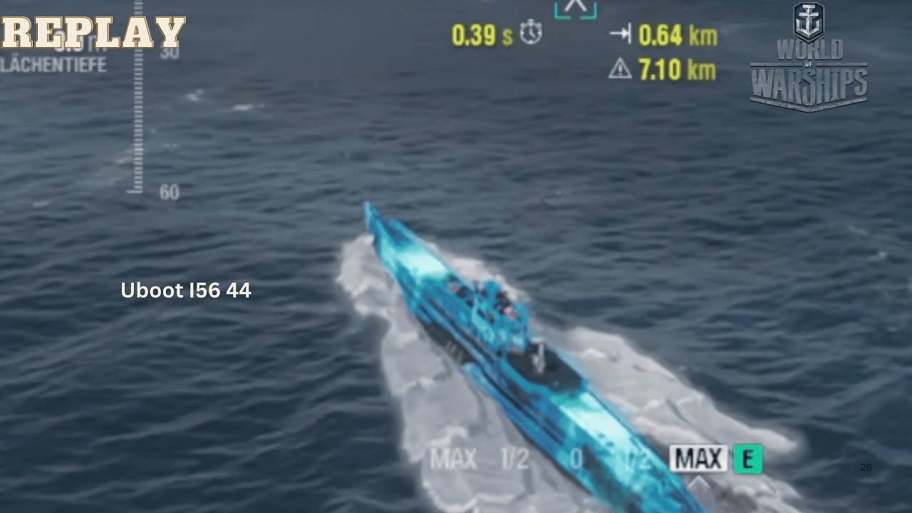 World of Warships | Uboot I56 44 mit absurden Torpedo Schaden | Replay