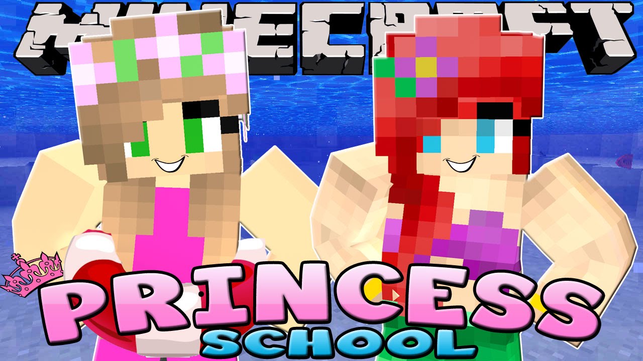Minecraft Princess School - SWIMMING LESSONS WITH ARIEL!