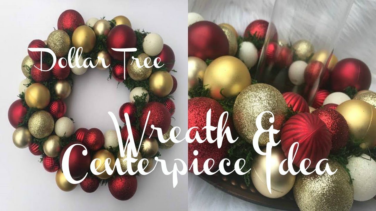 DIY DOLLAR TREE CHRISTMAS WREATH | CENTERPIECE IDEA