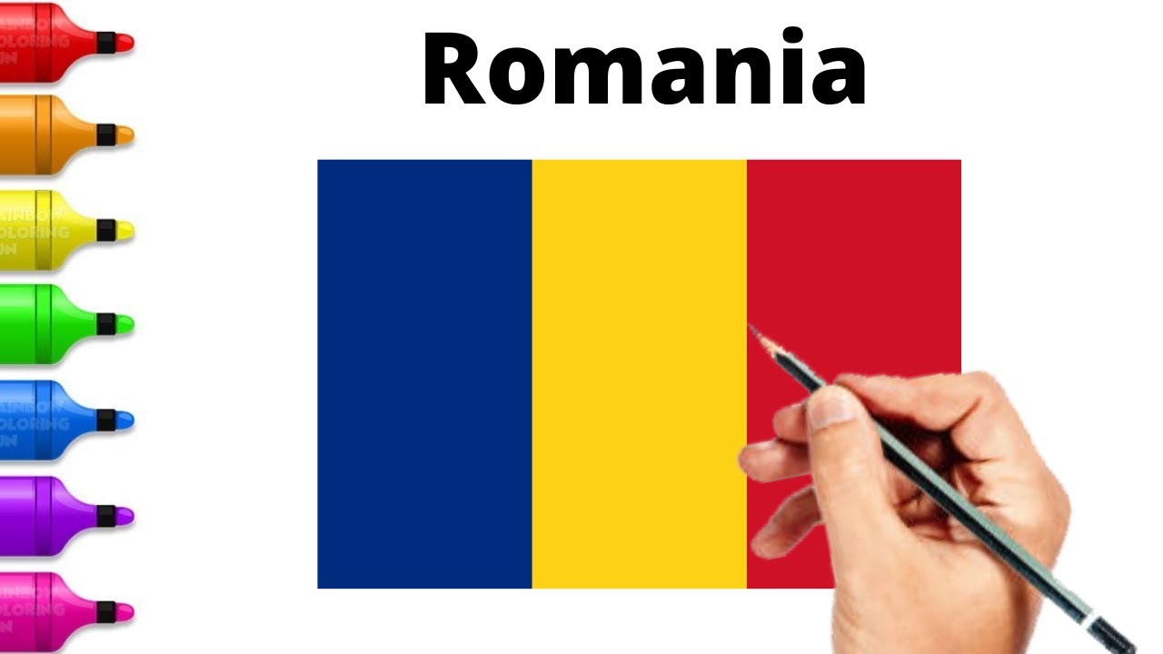 Romania Flag drawing 😱 ? desen drapel romaniei - cum să desenezi