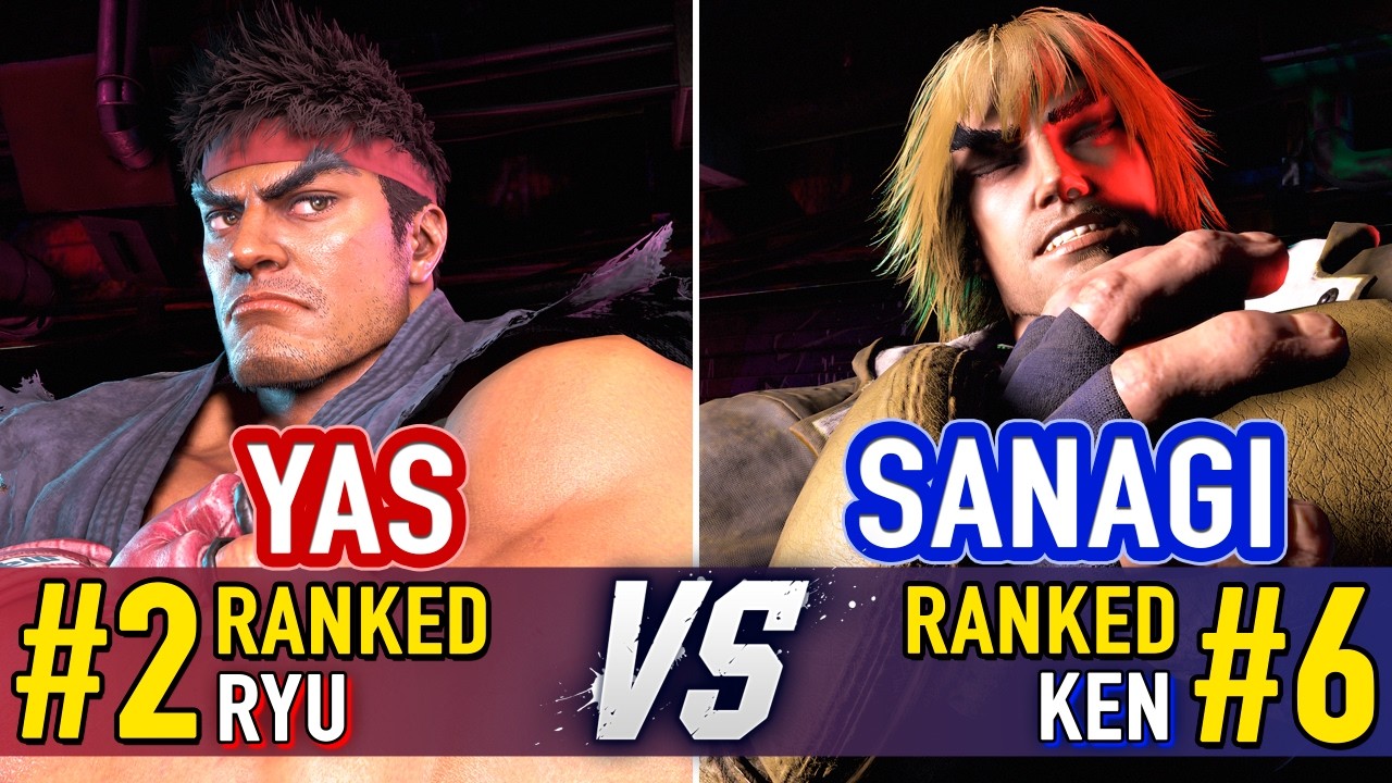 SF6 🤜 YAS (#2 Ranked Ryu) vs SANAGI (#6 Ranked Ken) 🤛 SF6 High Level Gameplay