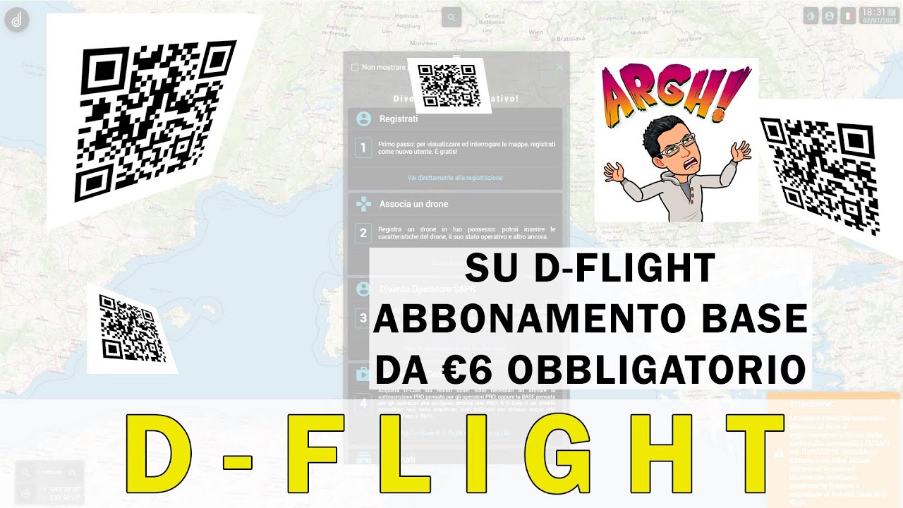D-Flight: QR code EASA, abbonamento base &euro;6 obbligatorio