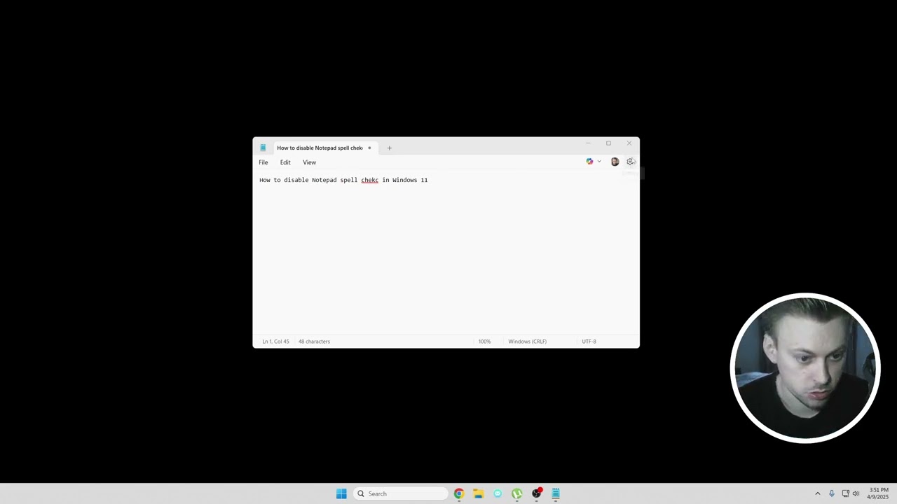 How to disable Notepad spell check in Windows 11