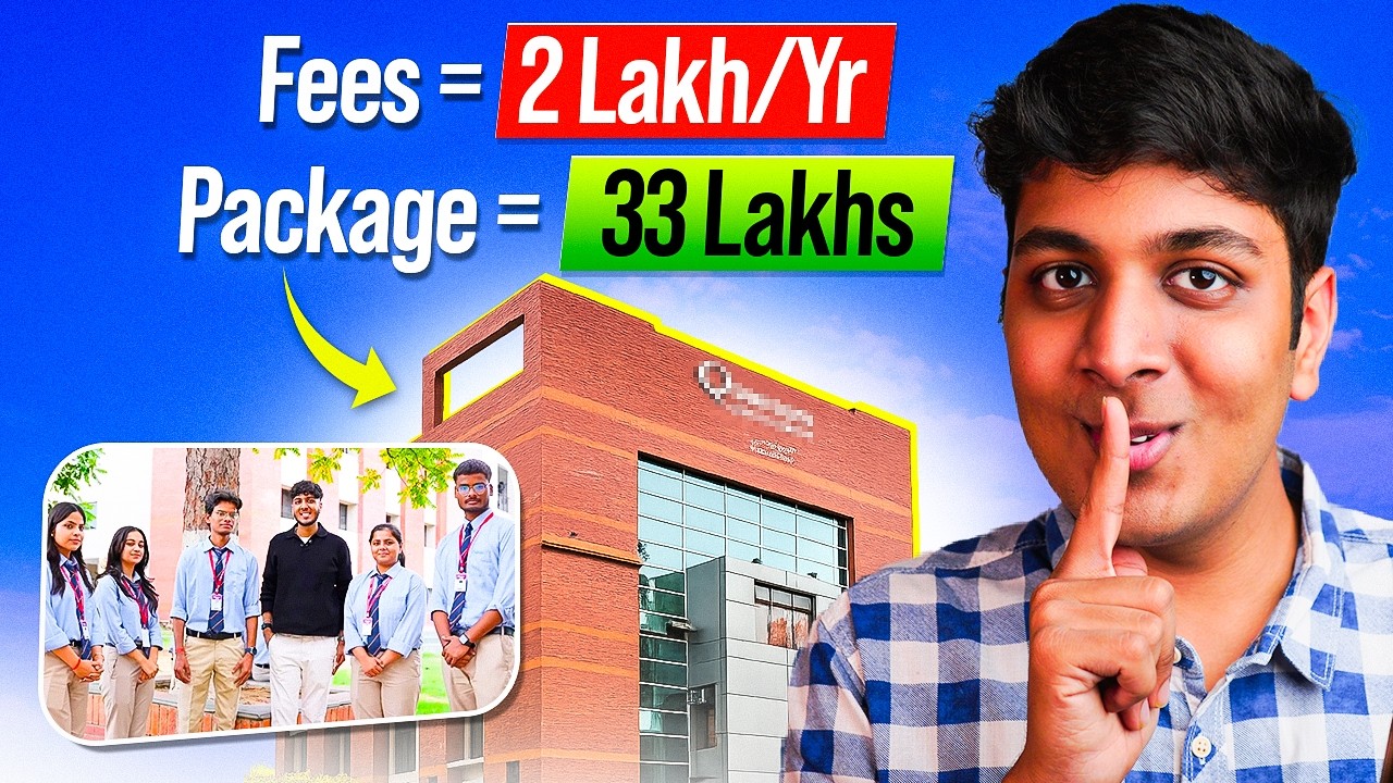 ONLY 2 Lakh B.Tech Fees (with Hostel)😱| 35 Lakh Placement🔥