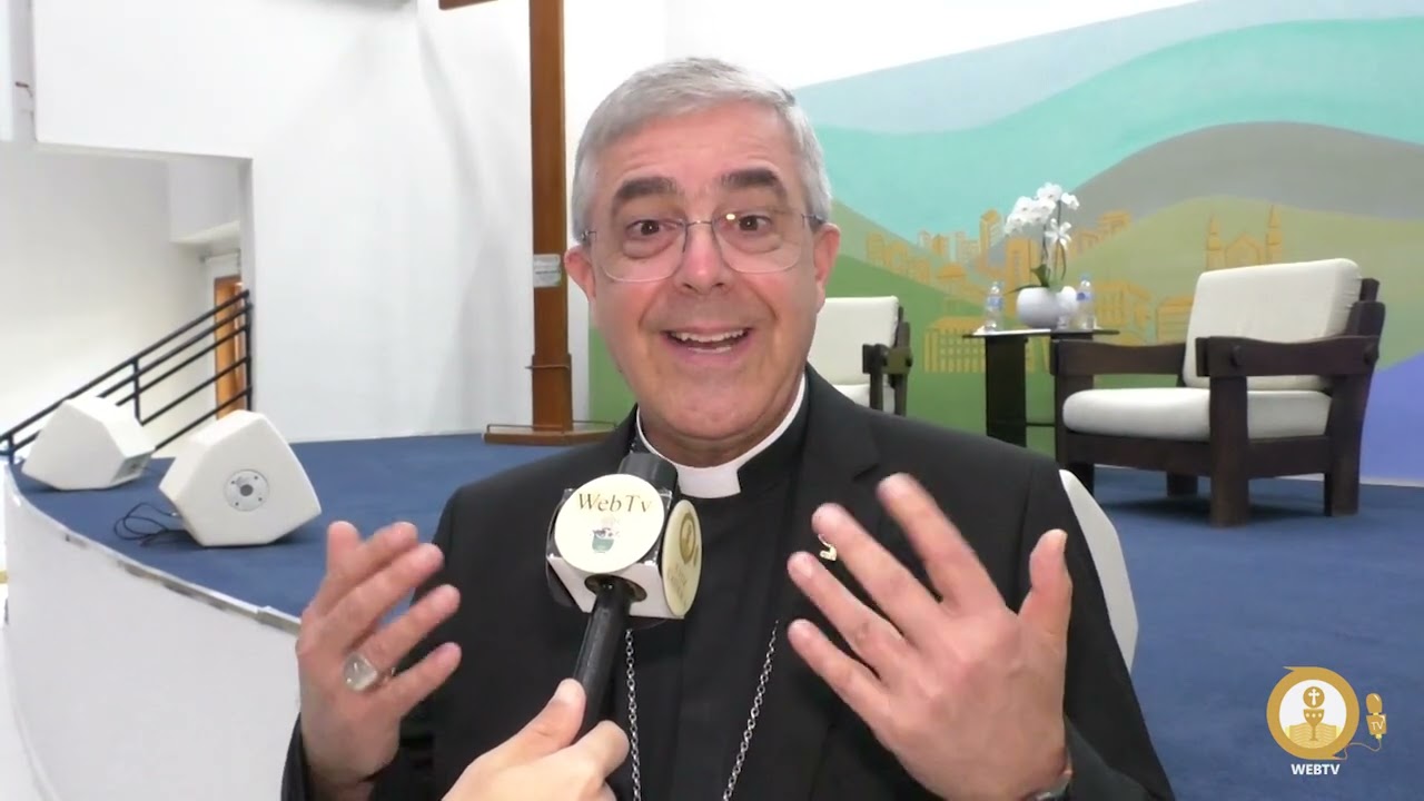 Coletiva de imprensa acolhida de Dom Marco Aurélio Gubiotti Arcebispo de Juiz de Fora.