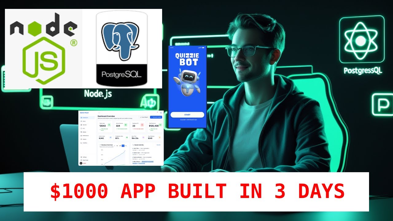 I created $1000 backend,mobile app and dashboard within 3 days - Backend (Node.js+PostgreSQL) Part 1