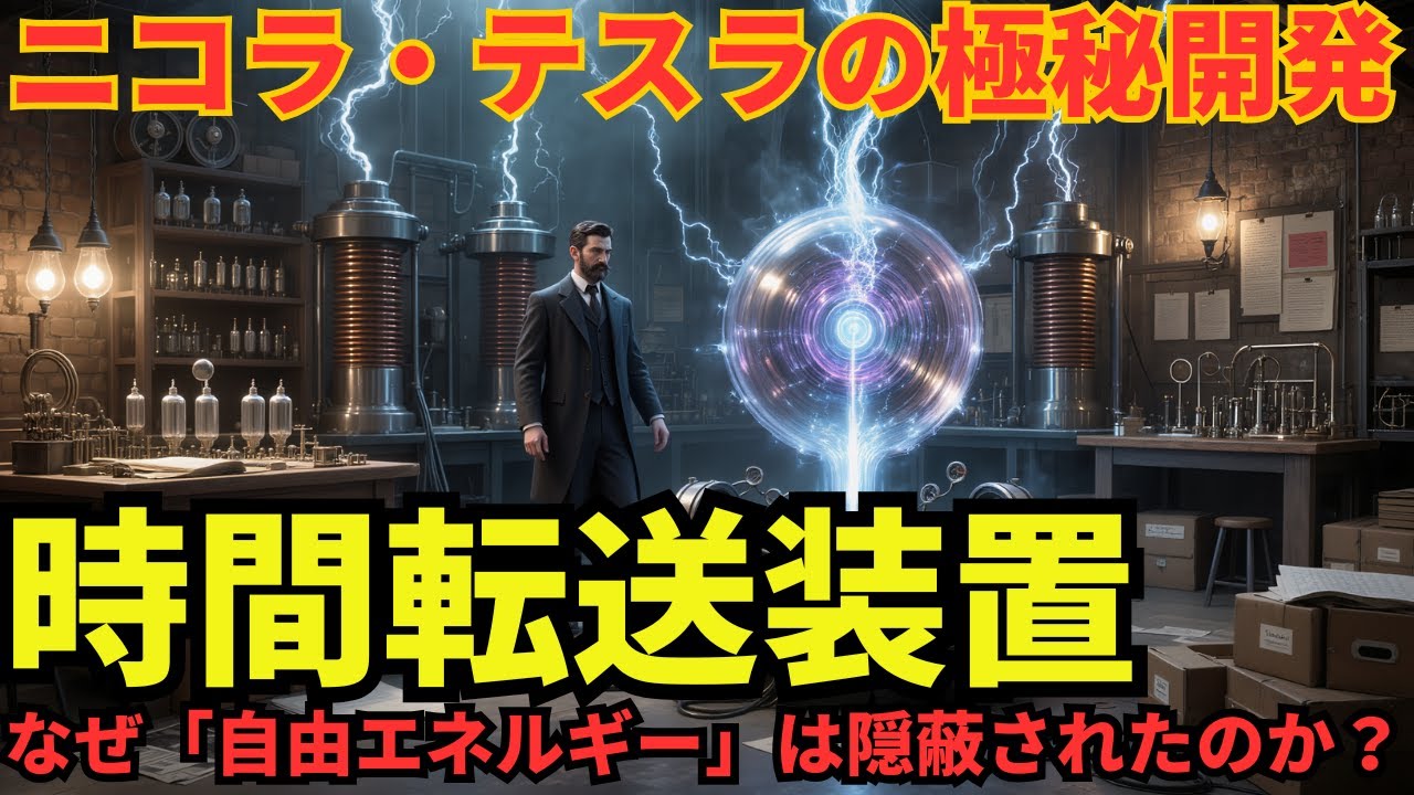 ニコラ・テスラが極秘開発していた時間転送装置の行方。なぜ「自由エネルギー」は隠蔽されたのか？【ゆっくり解説】