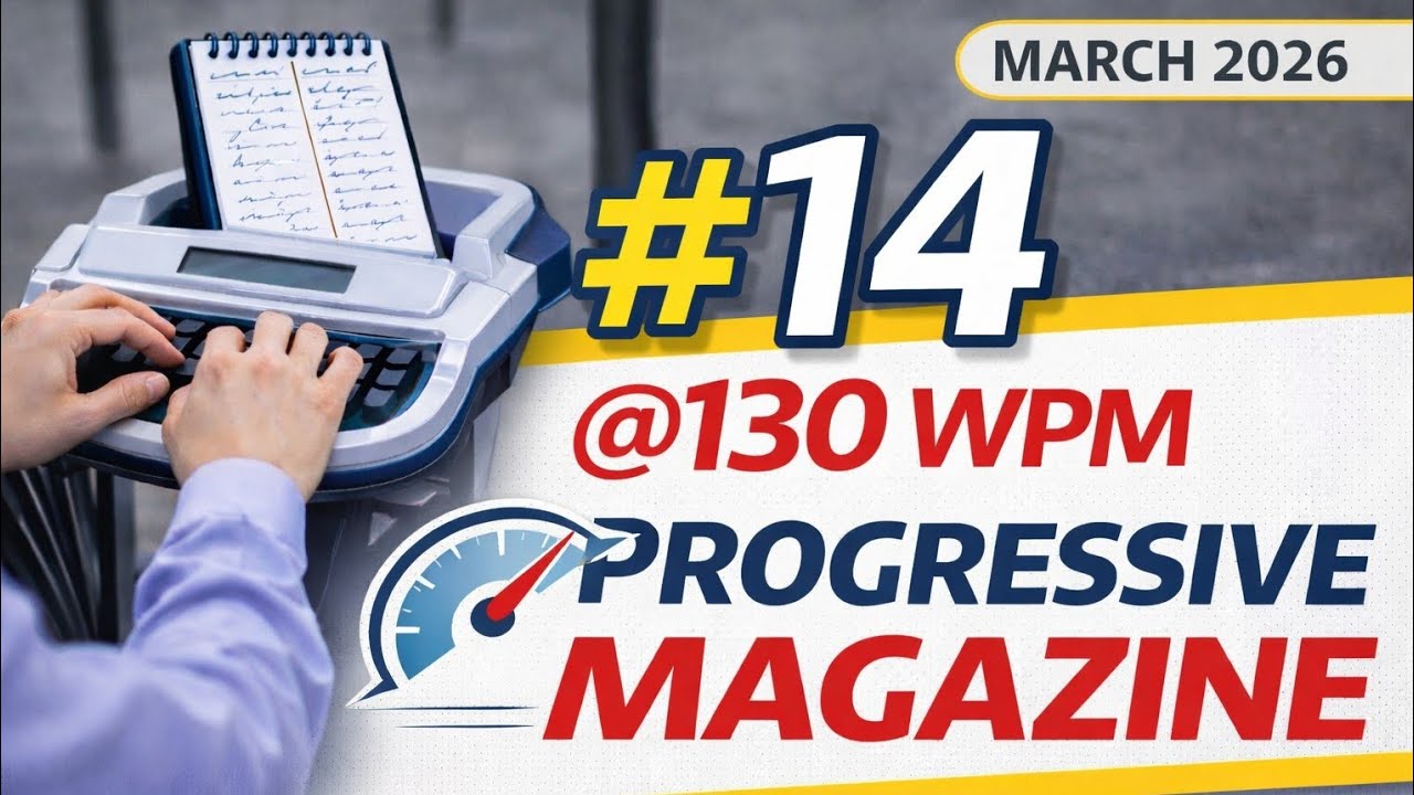Tr. No. 14/@130 W.P.M./ 840 words/ March 2026/ Progressive Shorthand Magazine/ English Shorthand.