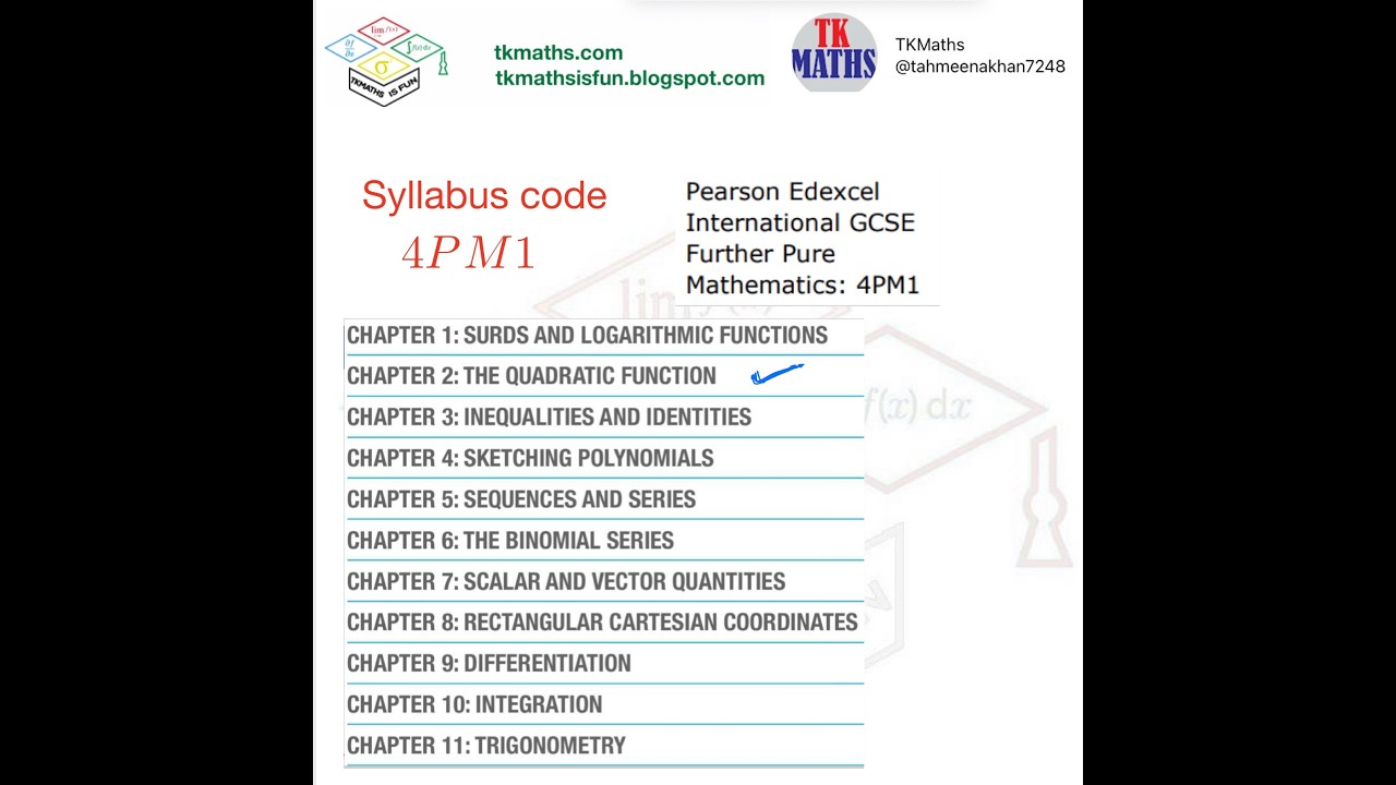 TKMaths Yr 11 Edexcel 2.3 Further Math Quadratics Roots alpha beta