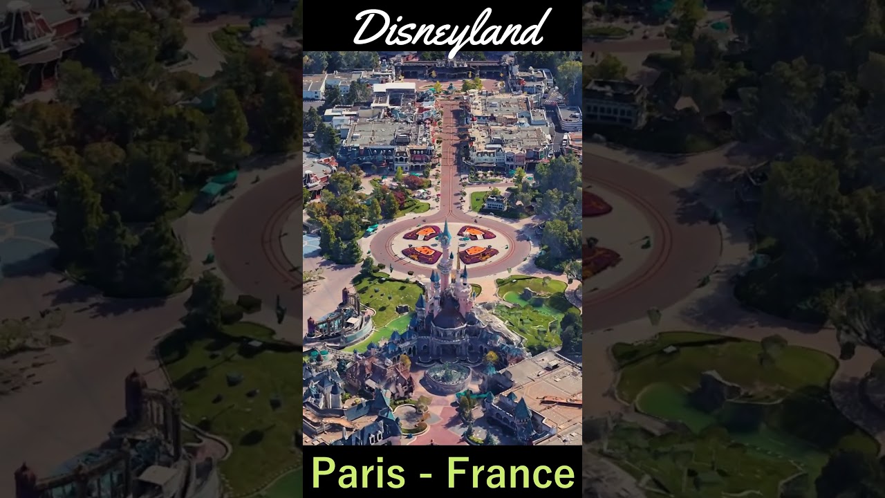 Disneyland | Paris - France #googleearth #shorts #travel #map #france #disney #paris